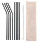 Metalinių Šiaudelių Rinkinys 10 Elementų