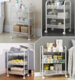 Mobili virtuvės lentyna ant ratukų (Balta) - Image 4