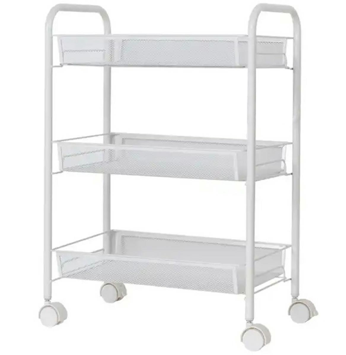 Mobili virtuvės lentyna ant ratukų (Balta) Mobili virtuvės lentyna ant ratukų (Balta) - Image 1