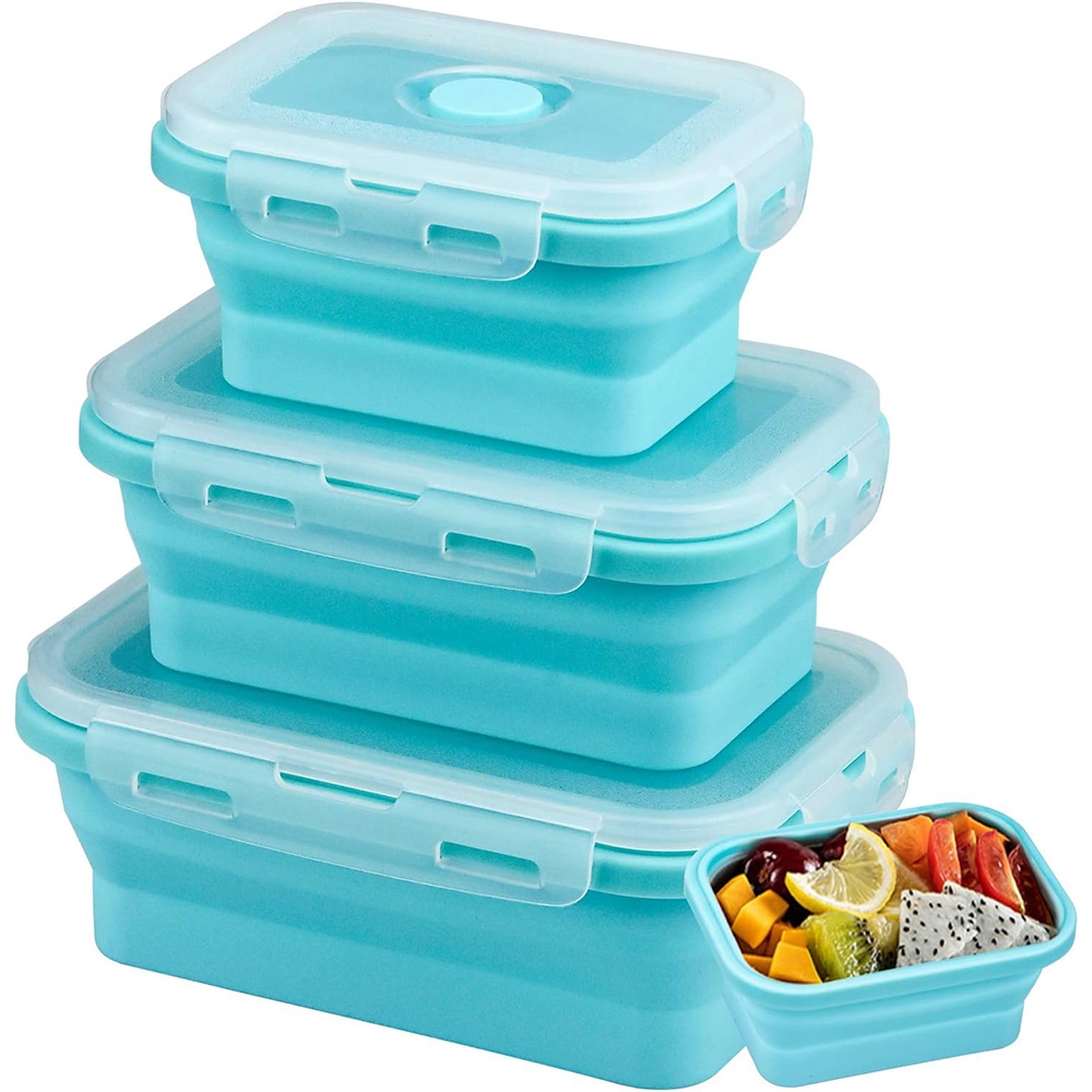 3 vnt. - Mėtinė Silikoniniai maisto indeliai, 3 vnt. - Mėtinė - Image 2