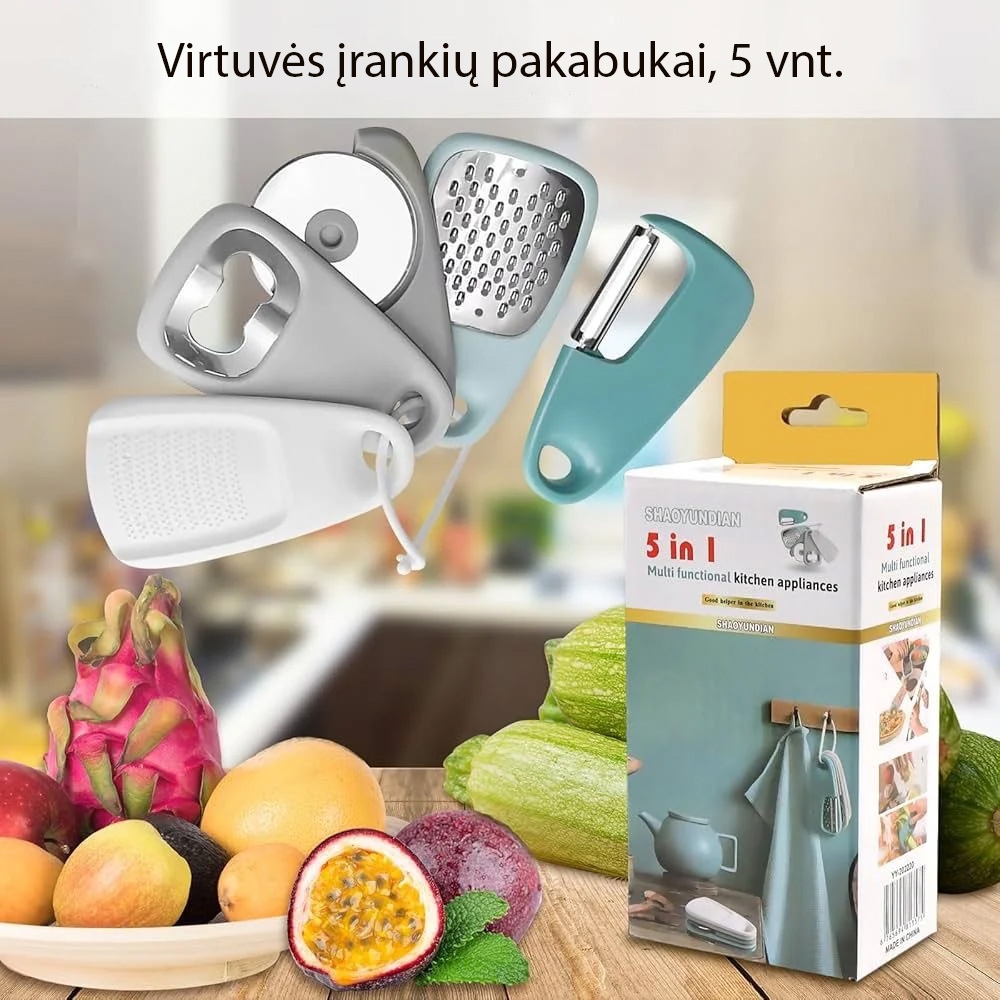 Virtuvės įrankių pakabukai Virtuvės įrankių pakabukai, 5 vnt. - Image 1