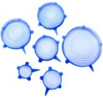 6 dalių silikoninių maisto dangtelių rinkinys