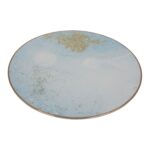 Keraminė lėkštė su mėlynu ir auksiniu dekoru, 27 cm