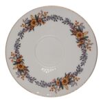 Porcelianinis puodelis su lėkštute, 275 ml, gėlių raštas - Image 3