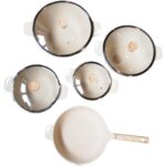 15 dalių marmuro dangos puodų ir keptuvės rinkinys - Image 3