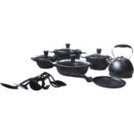 OSFE 21 dalių granito virtuvės indų rinkinys su virduliu - Image 2