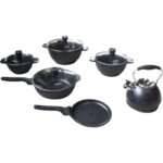 OSFE 21 dalių granito virtuvės indų rinkinys su virduliu - Image 4