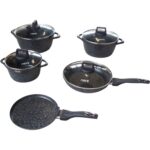 9 dalių OSFE „Mars“ serijos granito puodų rinkinys