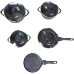 9 dalių OSFE „Mars“ serijos granito puodų rinkinys - Image 4