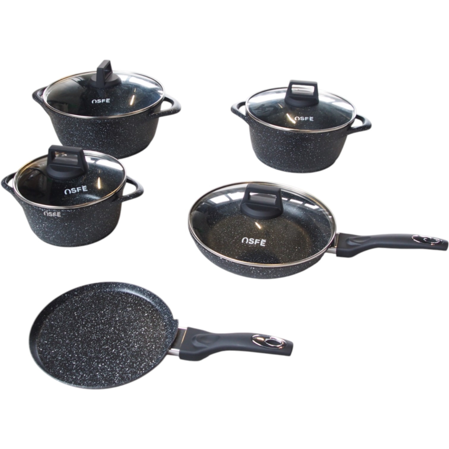 puodu-rinkinys-ofse-granite-line 9 dalių OSFE „Mars“ serijos granito puodų rinkinys - Image 1