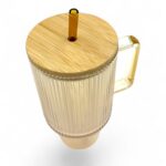 Stiklinis puodelis su šiaudeliu "BAMBOO" - Image 2