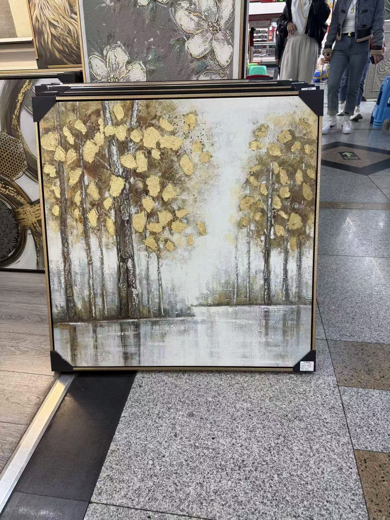 auksinis-miskas-dekoratyvinis-paveikslas-80-80-cm „Auksinis miškas“ dekoratyvinis paveikslas, 80 × 80 cm - Image 1