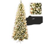 Dirbtinė apsnigta eglutė su LED apšvietimu, 210 cm - Image 3