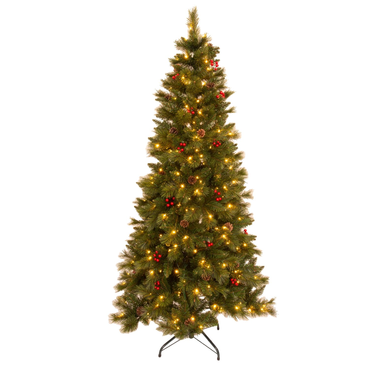 dirbtine-zalia-eglute-su-led-apsvietimu-180-cm Dirbtinė žalia eglutė su LED apšvietimu, 180 cm - Image 1