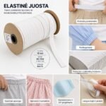 Elastinė juosta siuvimui 19 mm (45m) – balta - Image 2