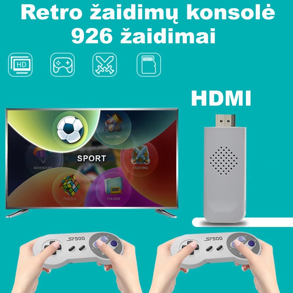 hdmi-retro-zaidimu-konsole-sf900 HDMI Retro Žaidimų Konsolė SF900 - Image 1