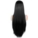 Juodas perukas 80cm - Image 3
