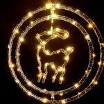 Kalėdinė šviečianti dekoracija „Briedis“ 50 LED, šiltai balta, su baterijomis - Image 2