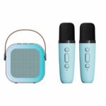 Karaoke kolonėlė su mikrofonais (Bluetooth, LED apšvietimas) - Image 3