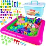 Kinetinio smėlio rinkinys su pripučiama dėže ir formelėmis – 4,5 kg - Image 3