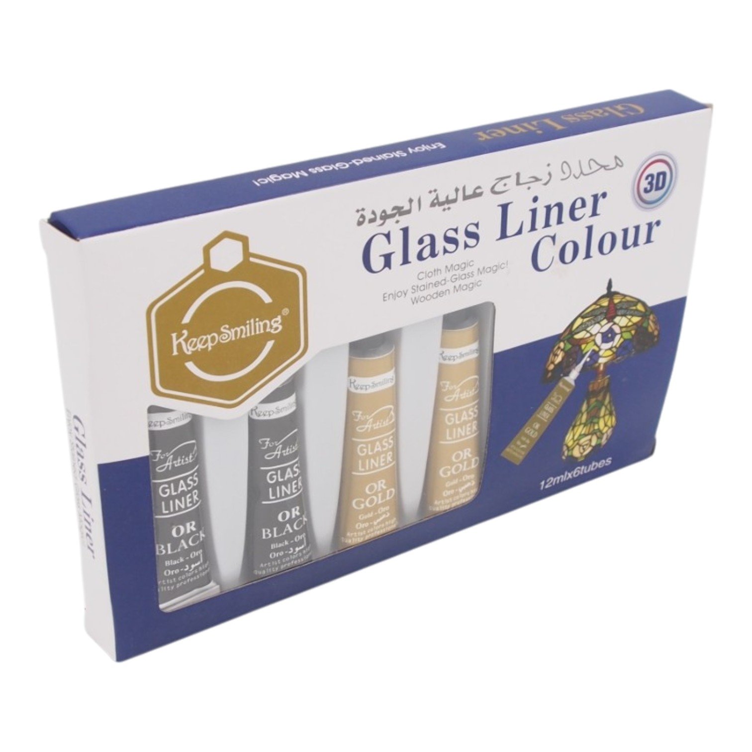 konturiniai-dazai-stiklui-glass-liner-colour-6-vnt-rinkinys Kontūriniai dažai stiklui „Glass Liner Colour“ (6 vnt. rinkinys) - Image 1