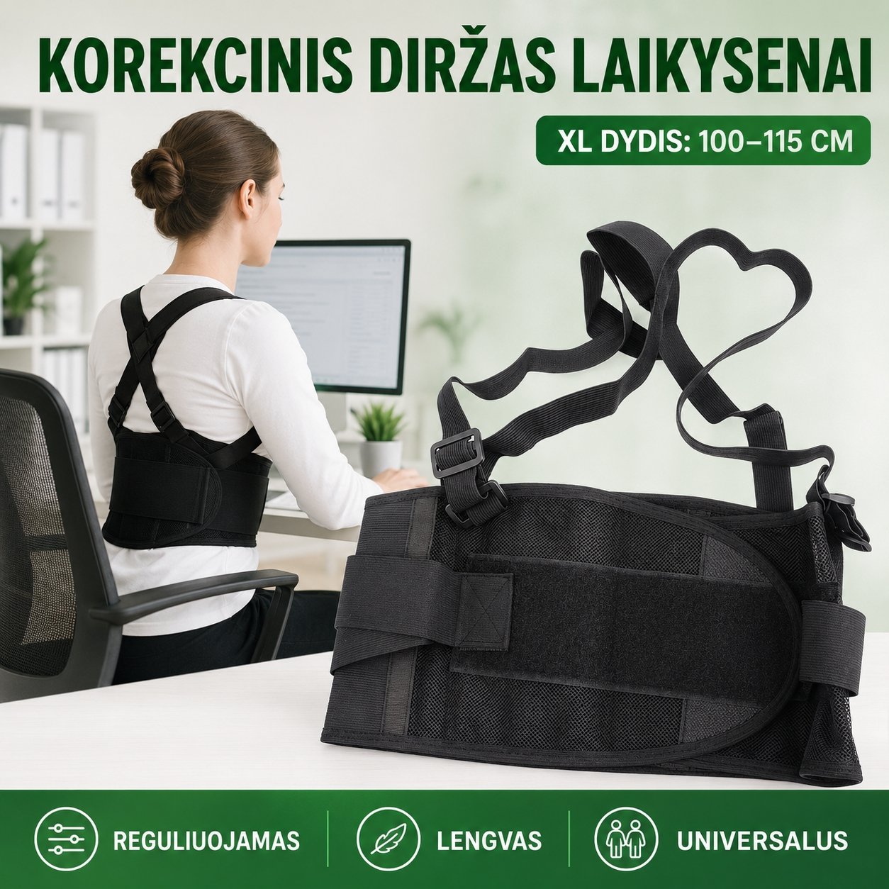 korekcinis-dirzas-nugaros-laikysenai Korekcinis diržas nugaros laikysenai - Image 1