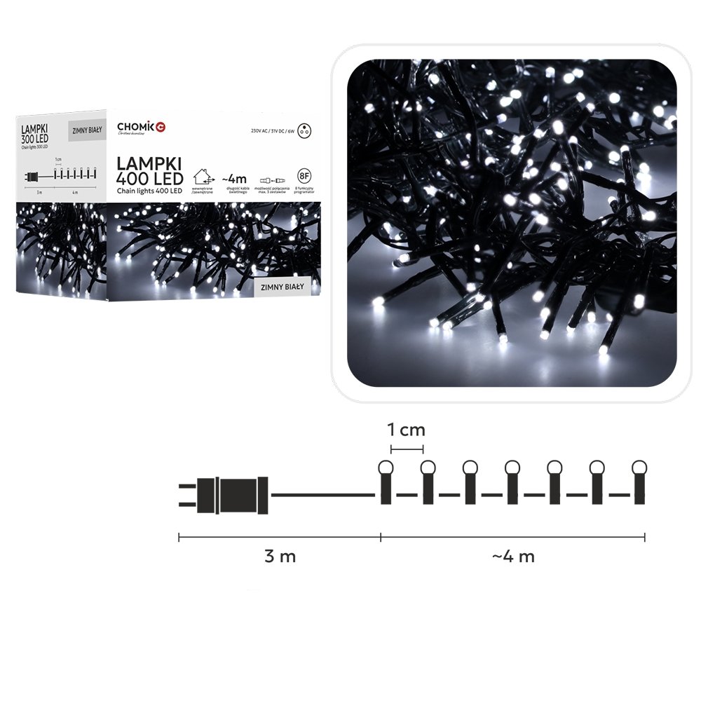 led-girlianda-400-led-4-m-saltai-balta LED girlianda 400 LED, 4 m, šaltai balta - Image 1