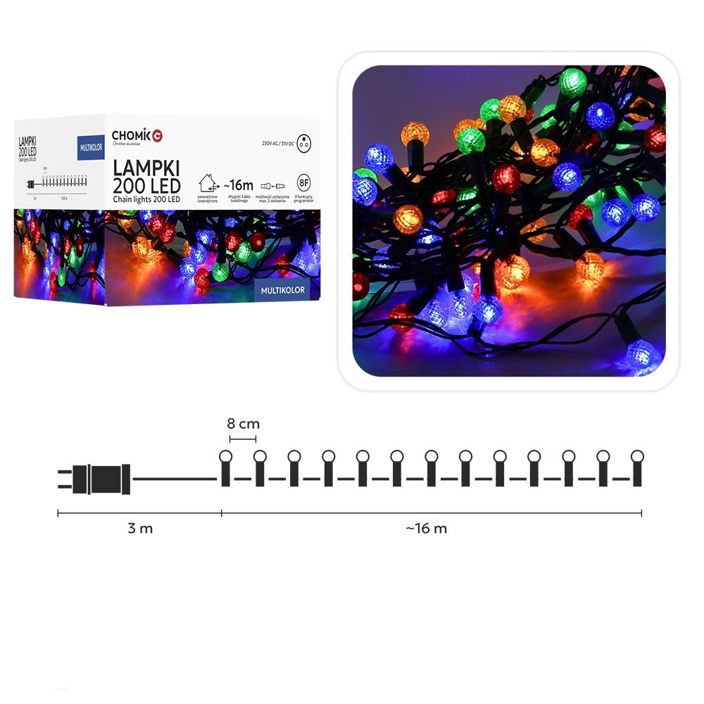 led-girlianda-cherry-ball-200-led-multispalve-16-m LED girlianda „Cherry Ball“ 200 LED, multispalvė, 16 m - Image 1