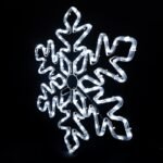 LED Kalėdinė šviečianti snaigė – 55 cm, šaltai balta šviesa - Image 2