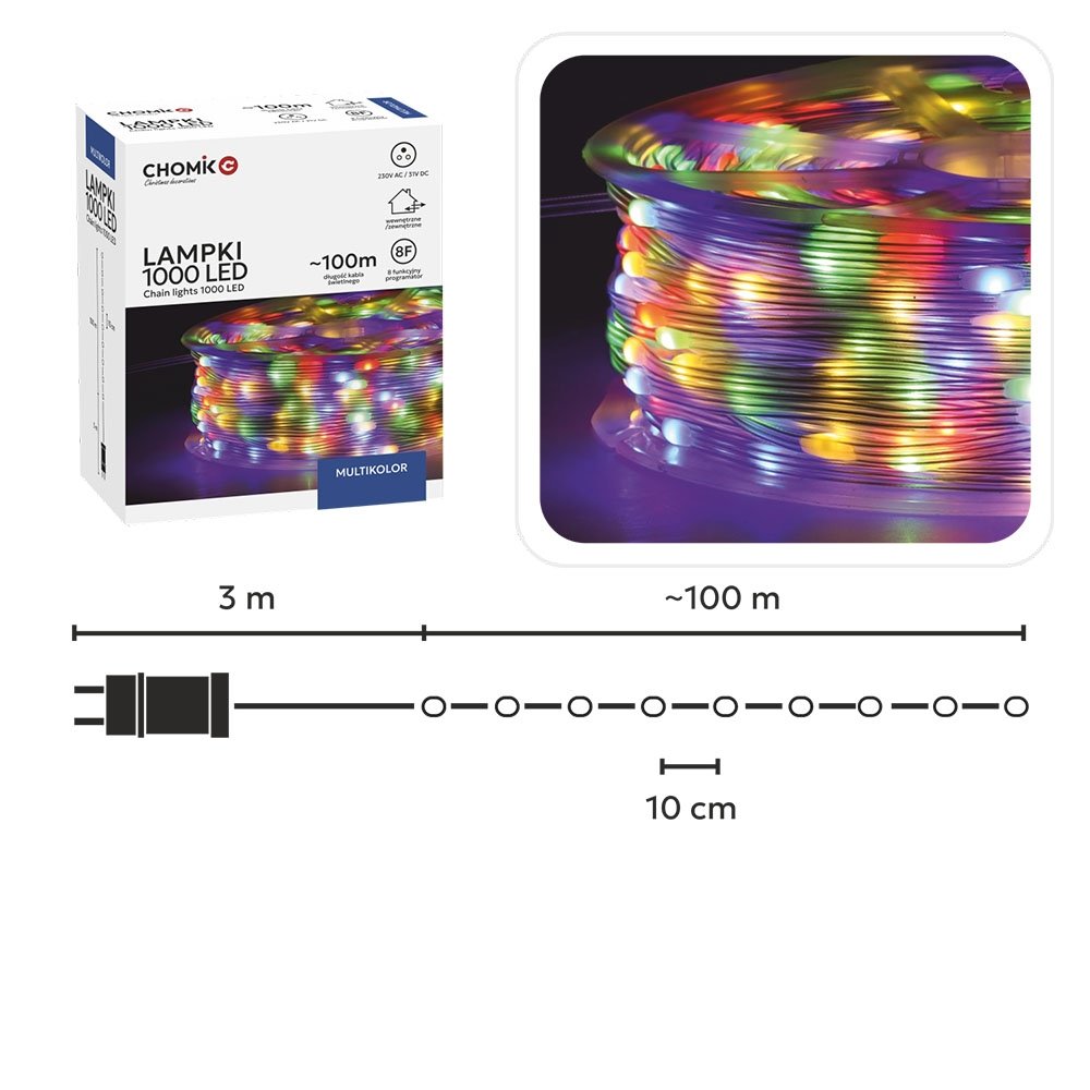led-svieseliu-girlianda-ant-rites-1000-led-100-m-multicolor LED švieselių girlianda ant ritės 1000 LED, 100 m, multicolor - Image 1