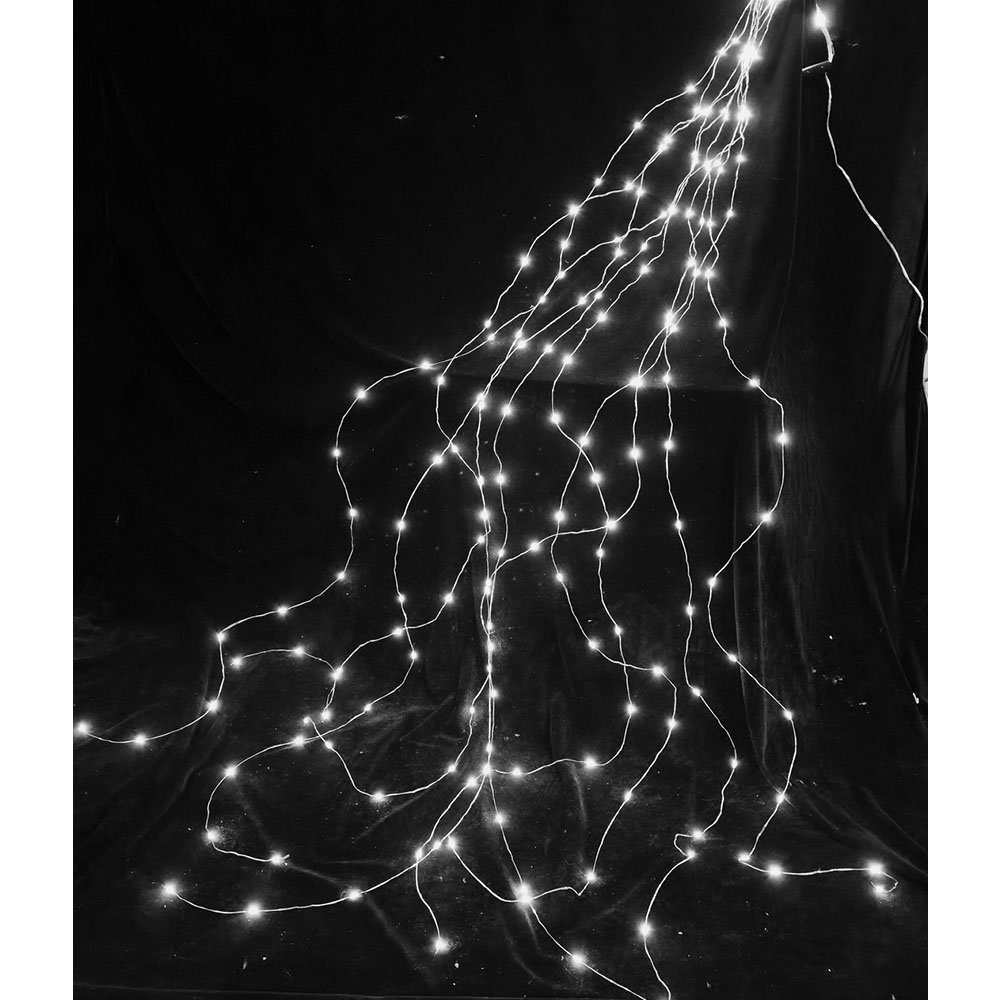 led-svieseliu-girlianda-ant-sidabriniu-vieluciu-200-led-10x2-m-saltai-balta-ip44 LED švieselių girlianda ant sidabrinių vielučių, 200 LED, 10x2 m, šaltai balta, IP44 - Image 1