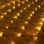 LED švieselių užuolaida–tinklas 320 LED, 3x2 m, šiltai balta - Image 2