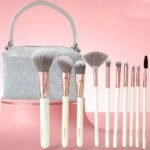 Makiažo šepetėliai + krepšys - Image 2