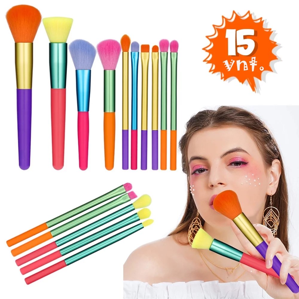 makiazo-sepeteliai-rainbow Makiažo šepetėliai "Rainbow" - Image 1