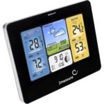 Meteorologinė stotis RCC – Elektroninė, bevielė, jutiklinė, juoda