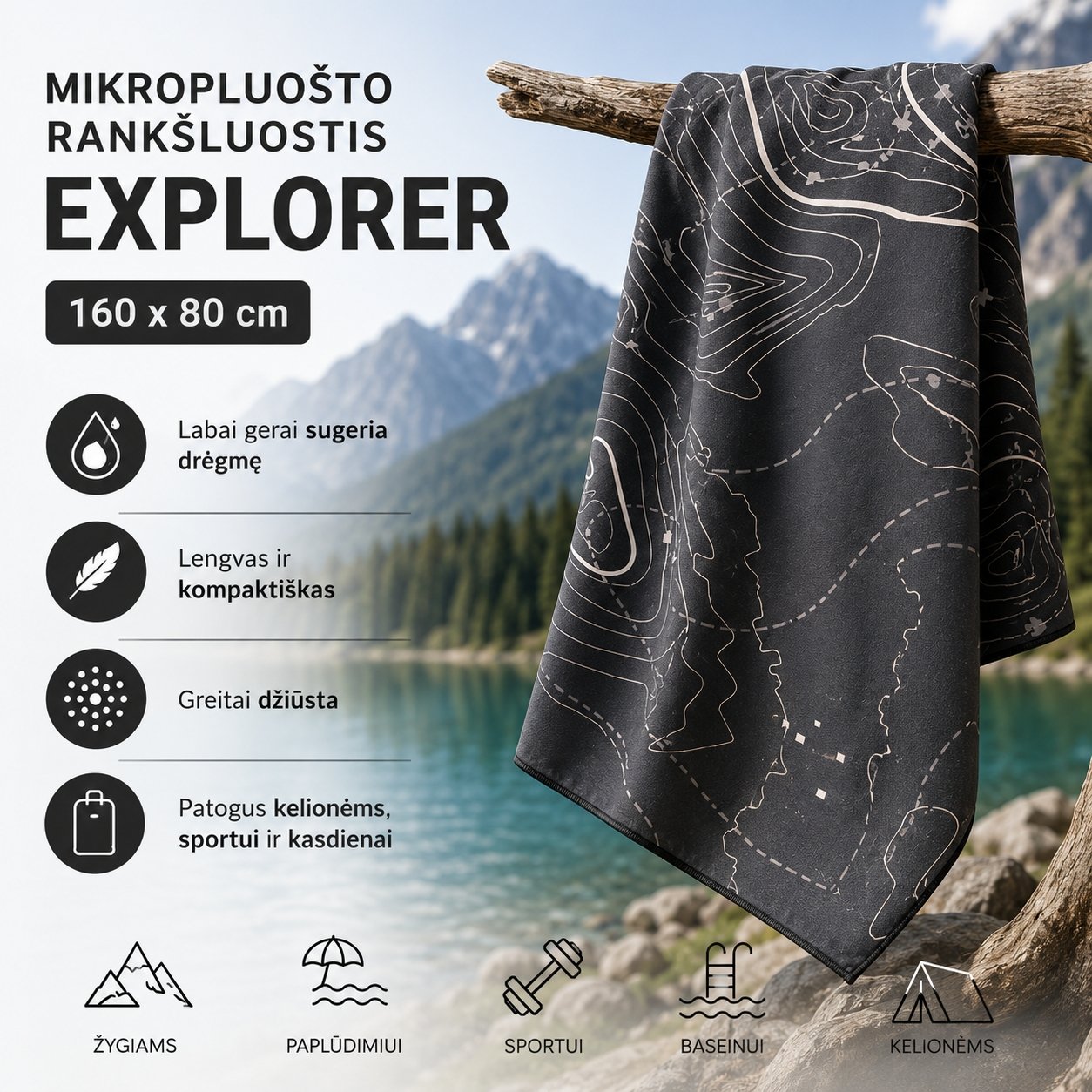 mikropluosto-ranksluostis-explorer-160-x-80-cm Mikropluošto rankšluostis „Explorer“ 160 x 80 cm - Image 1