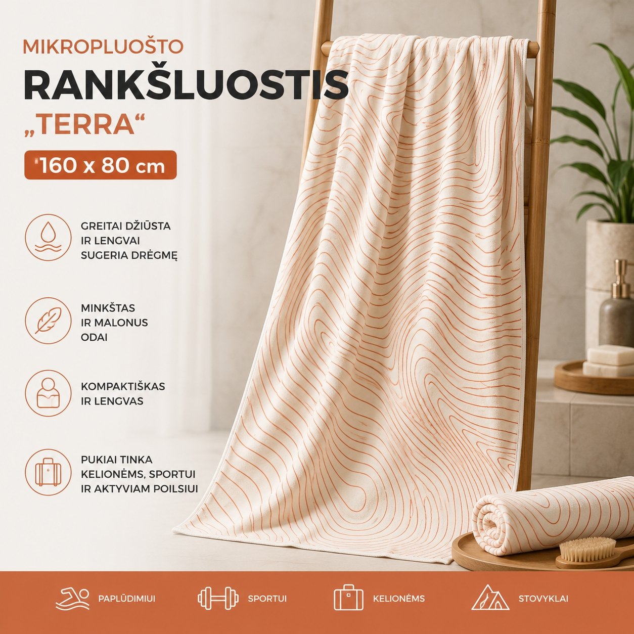 mikropluosto-ranksluostis-terra-160-x-80-cm Mikropluošto rankšluostis „Terra“ 160 x 80 cm - Image 1