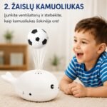 Mini ventiliatorius su skraidančiu kamuoliuku (baltas) - Image 3