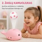 Mini ventiliatorius su skraidančiu kamuoliuku (rožinis) - Image 3