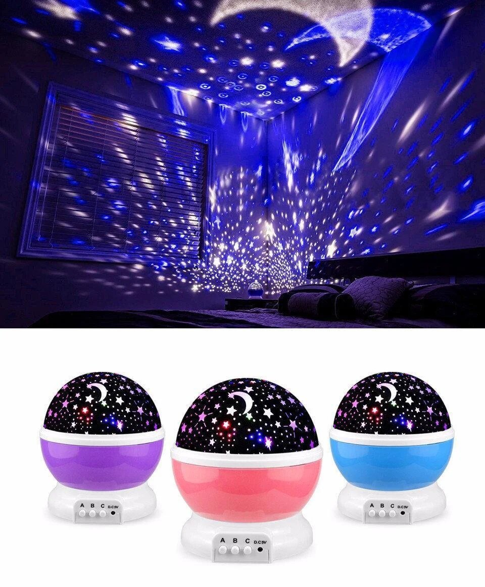 naktine-led-lempa-zvaigzdziu-projektorius Naktinė LED Lempa, Žvaigždžių Projektorius - Image 1