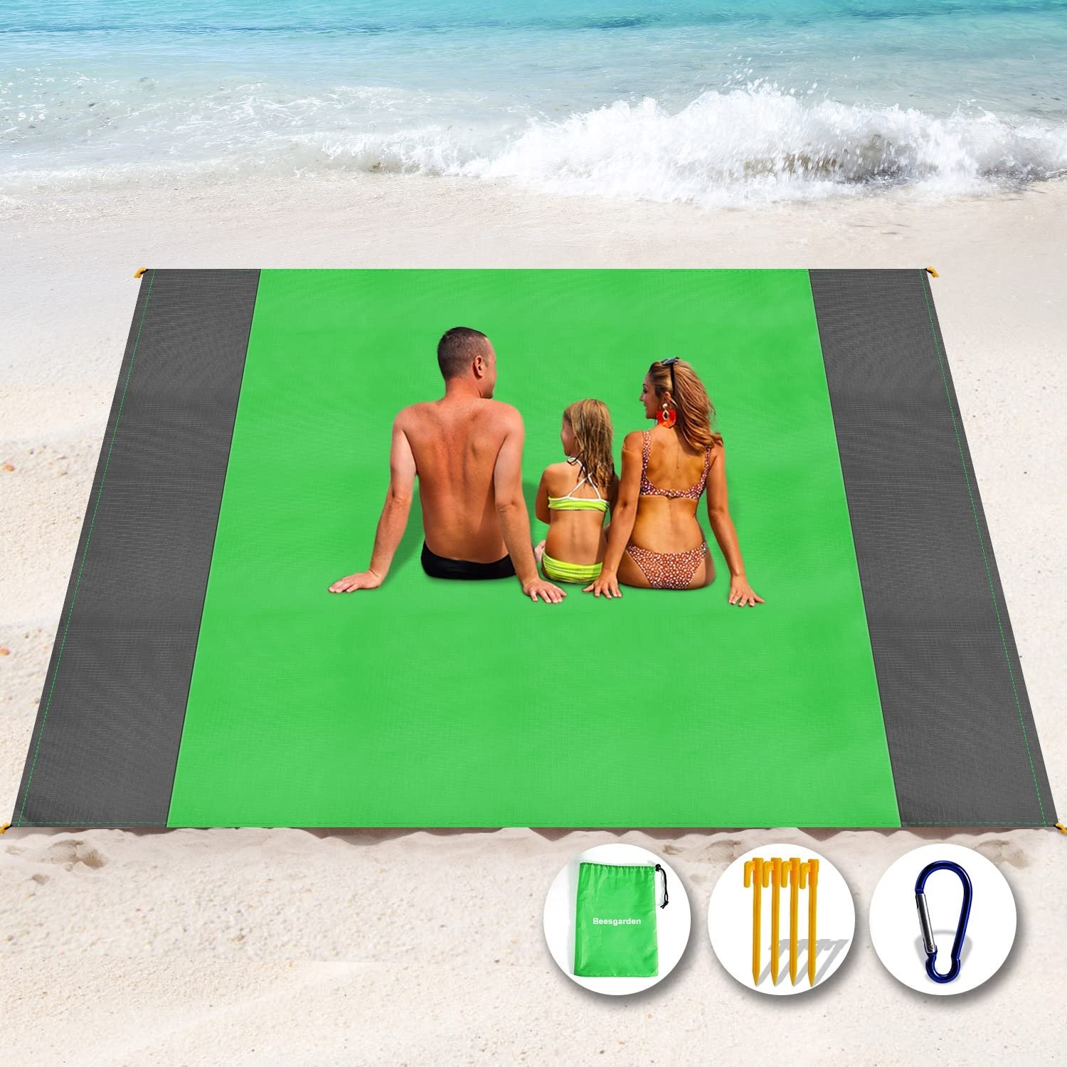 papludimio-iskylu-kilimelis-su-tvirtinimais-200-140-cm Paplūdimio / iškylų kilimėlis su tvirtinimais 200 × 140 cm - Image 1