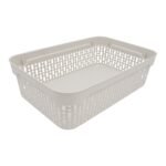 Plastikinė dėžė su dangčiu 40×30×13 cm BALTA - Image 2