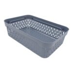 Plastikinė dėžė su dangčiu 40×30×13 cm PILKA - Image 2