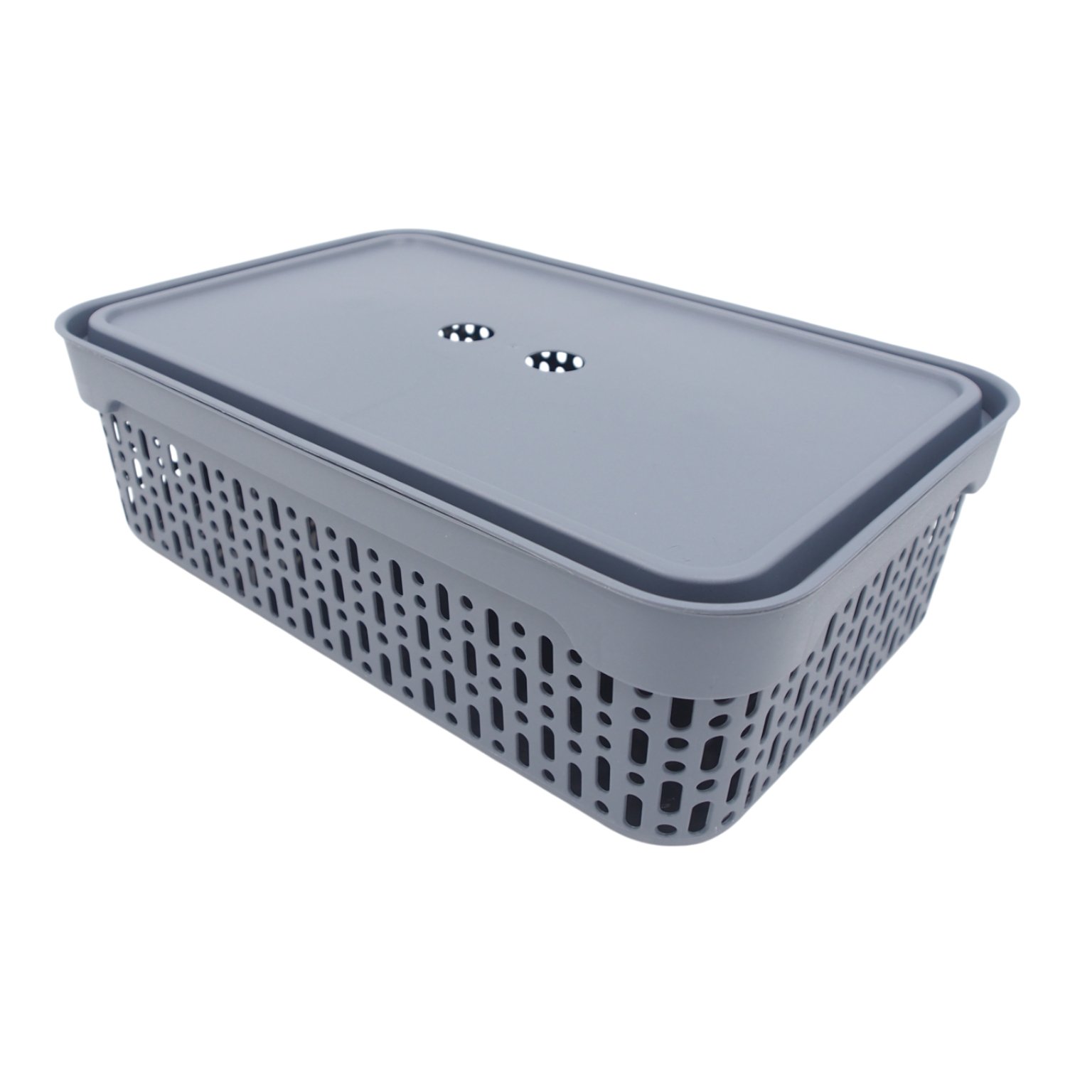 plastikine-deze-su-dangciu-403013-cm-pilka Plastikinė dėžė su dangčiu 40×30×13 cm PILKA - Image 1