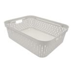 Plastikinė dėžutė su dangčiu, 30×20×9 cm BALTA - Image 2
