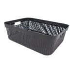 Plastikinė dėžutė su dangčiu, 30×20×9 cm JUODA - Image 2