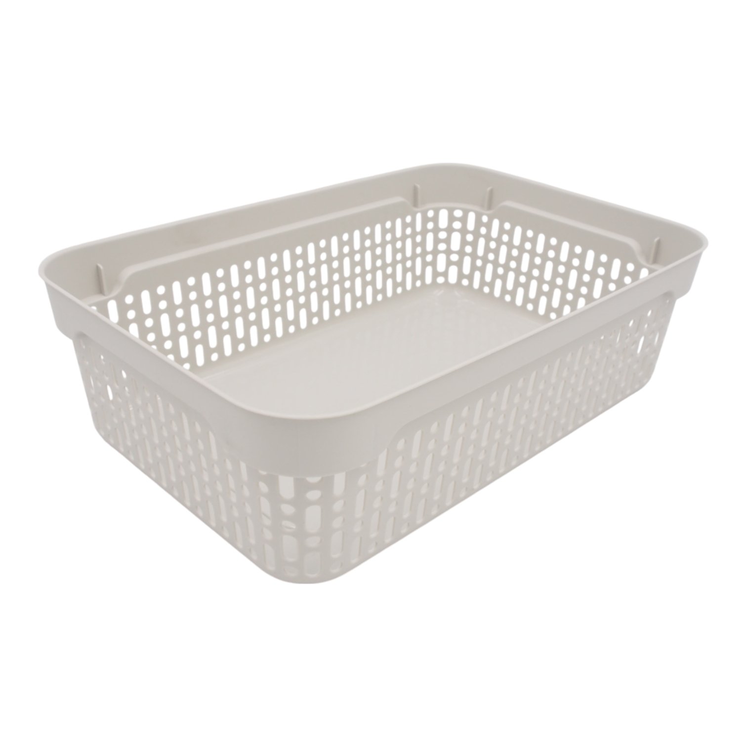 plastikine-dezute-su-skylutemis-40-30-13-cm-balta Plastikinė dėžutė su skylutėmis, 40 × 30 × 13 cm BALTA - Image 1