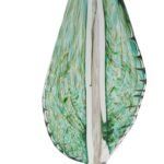 Stiklinė dekoracija „Lapas“, 13×9×41 cm ŽALIAS - Image 2