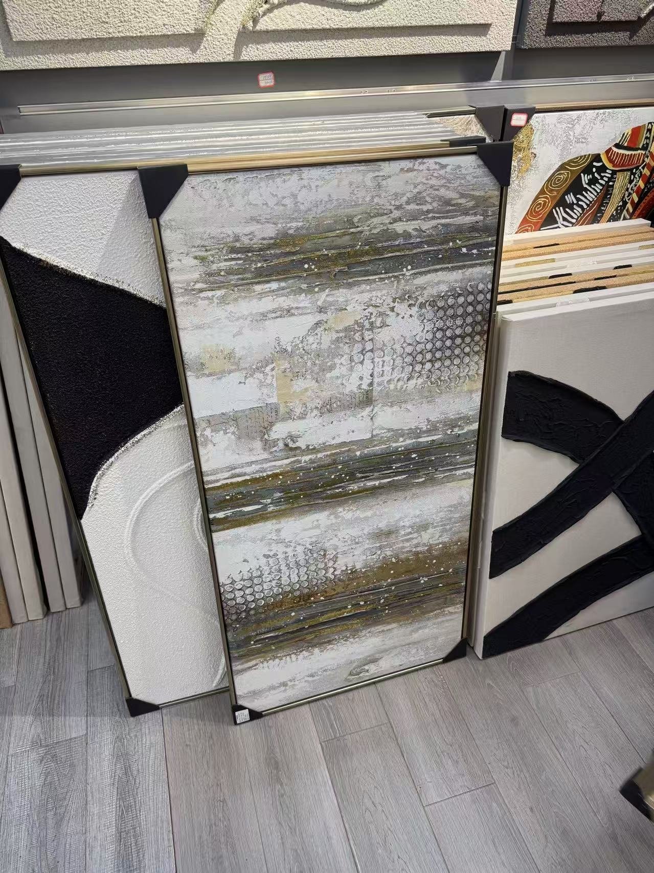 urbanistiniai-sluoksniai-teksturinurinis-abstraktus-paveikslas-60-120-cm „Urbanistiniai sluoksniai“ tekstūrinūrinis abstraktus paveikslas, 60 × 120 cm - Image 1