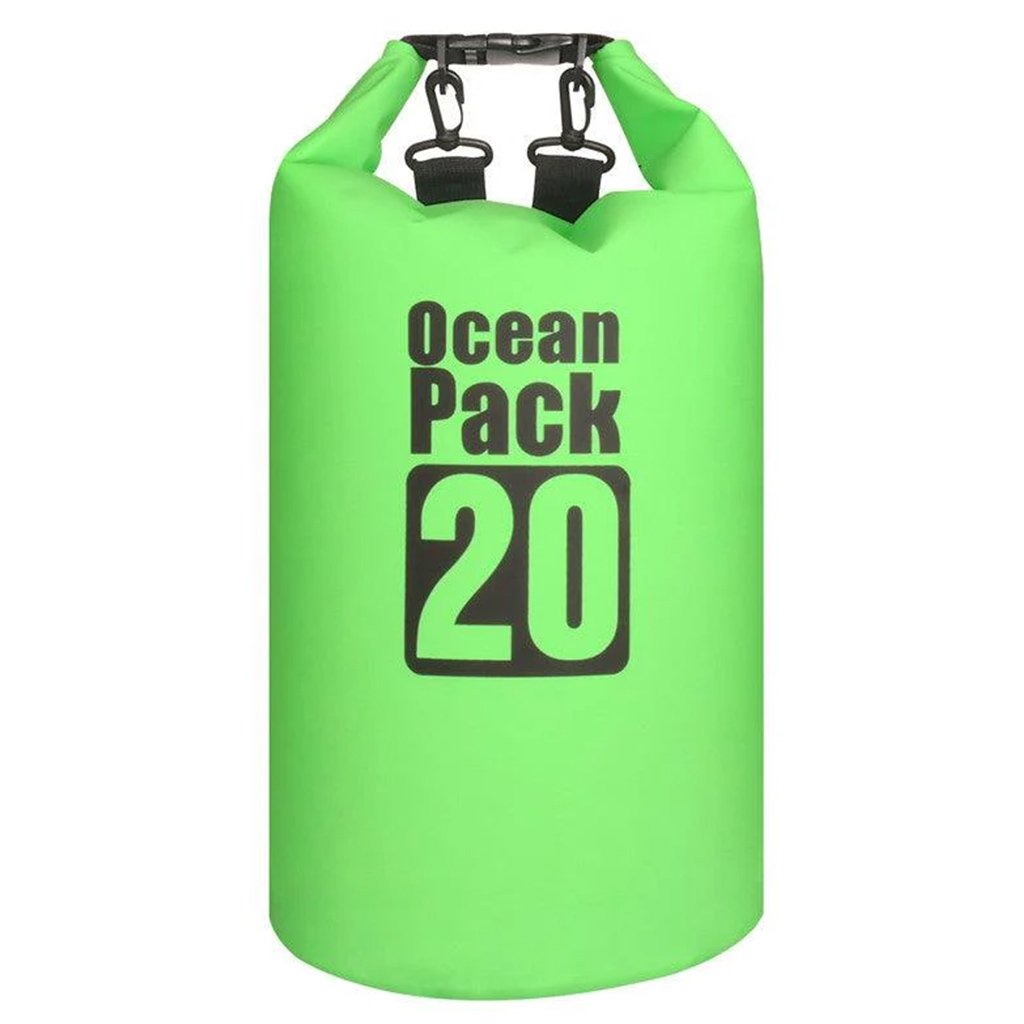 vandeniui-atspari-kuprine-maisas-20l-juodas-zalias Vandeniui atspari kuprinė / maišas 20L Žalias - Image 1